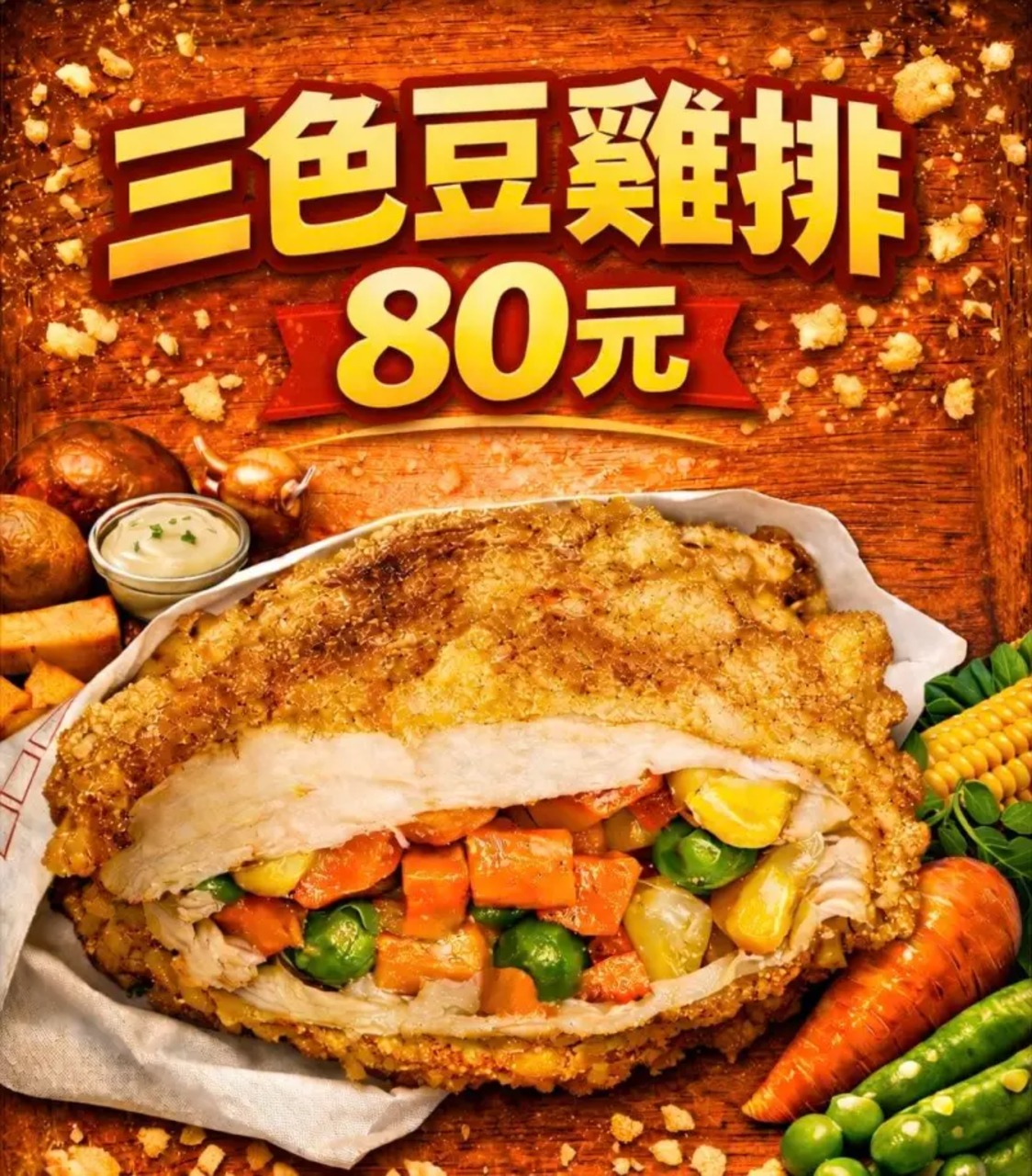 三色豆雞排登場！彰化炸物店開賣異常炸物你吃過嗎？